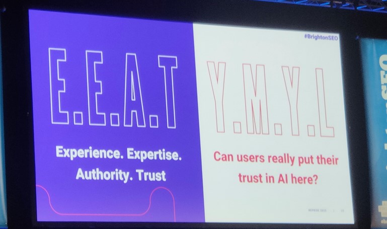 E.E.A.T and Y.M.Y.L issues for AI Generated SEO Content